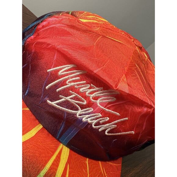 Vintage Myrtle Beach All Over Print Nature Snapback Hat One Size 1990s RARE - Picture 2 of 9